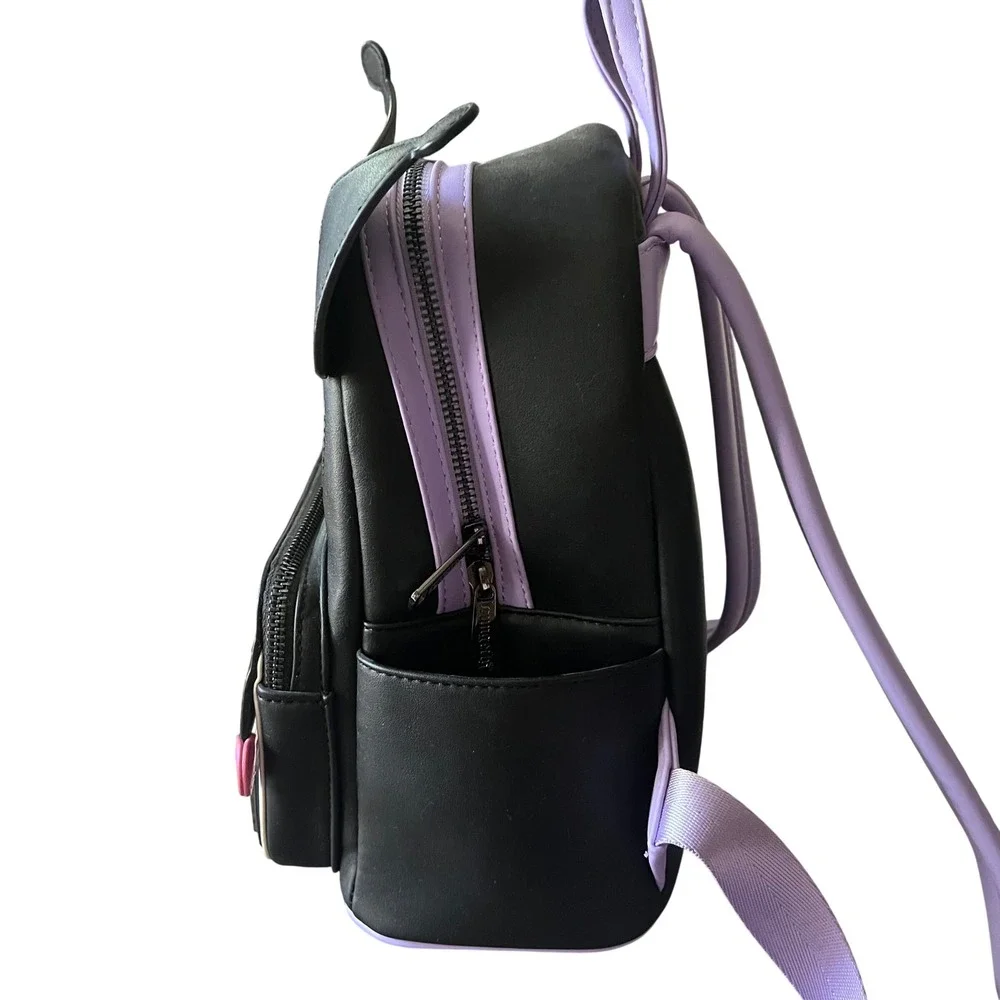 Loungefly Sanrio Kuromi Cosplay Mini Backpack Black Purple Skull‎ 3D Ears Tail